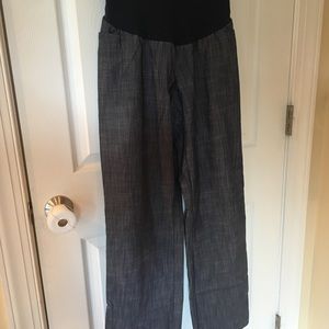 Oh Baby Maternity navy slacks, full panel